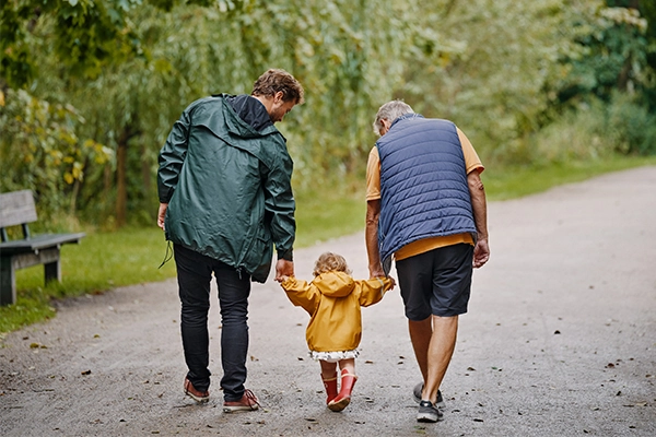 Tre generationer, pension, forsikring, børneopsparing, forsikring ved død, senior, seniorliv